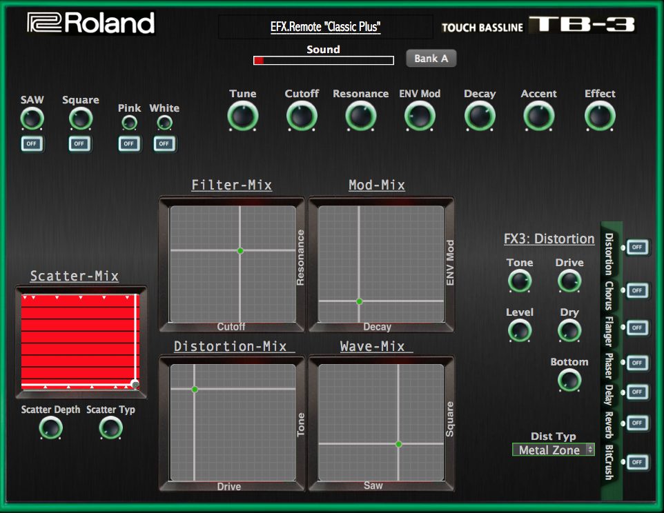 Roland Aira Bassline TB-3 Midi Editor “Classic Plus” – Ctrlr